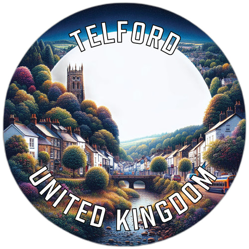 Telford United Kingdom Souvenir Die Cut Flat Magnet 2-Inch