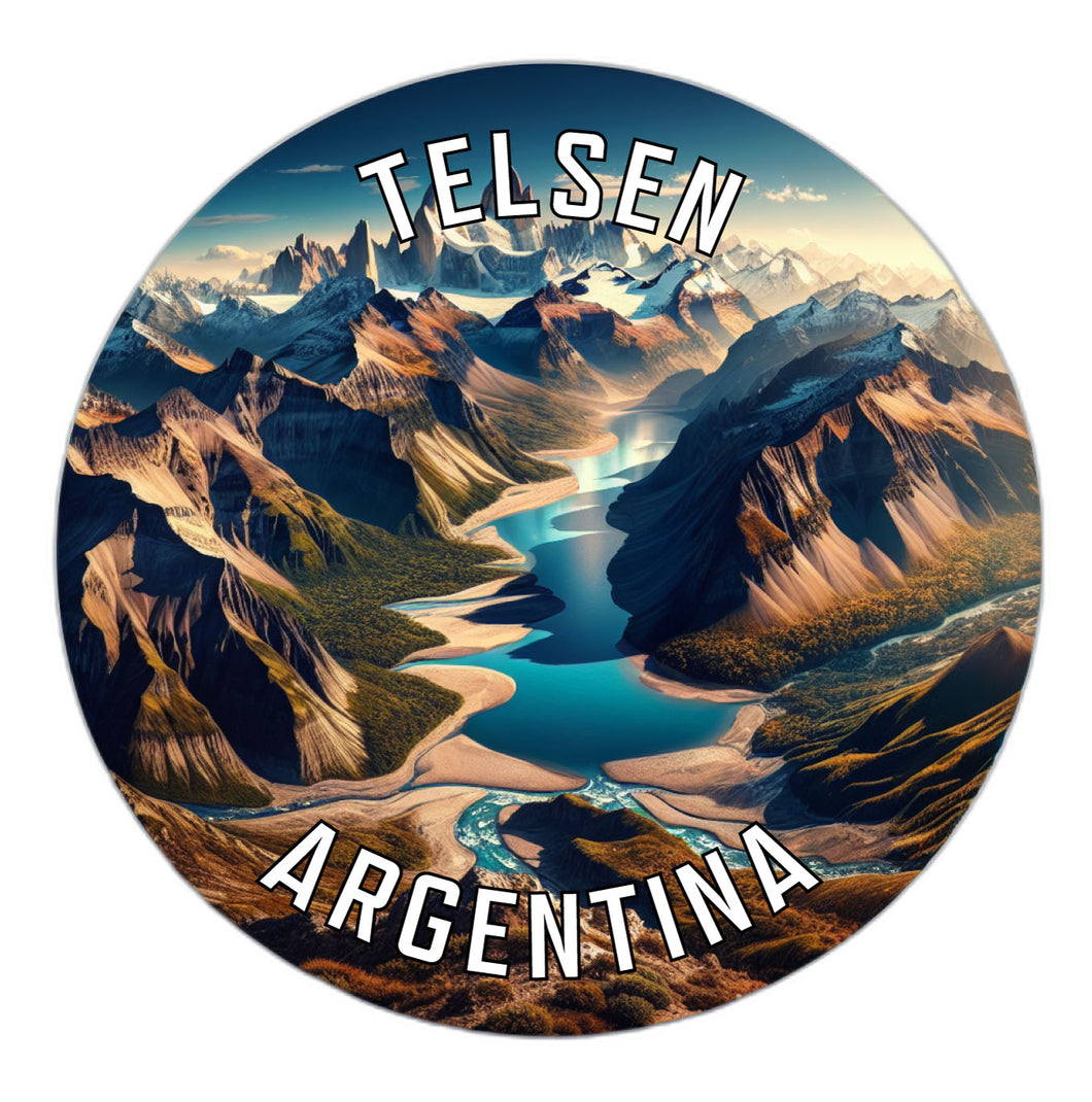 Telsen Argentina Souvenir Die Cut Flat Magnet 2-Inch