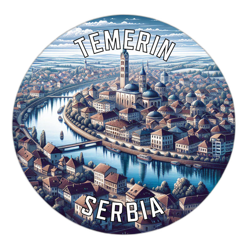 Temerin Serbia Souvenir Die Cut Flat Magnet 6-Inch
