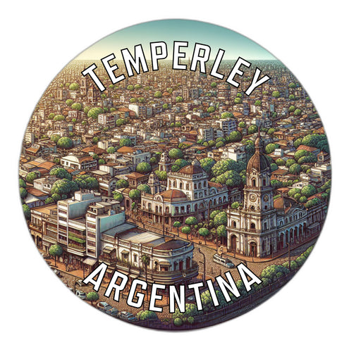 Temperley Argentina Souvenir Die Cut Flat Magnet 2-Inch