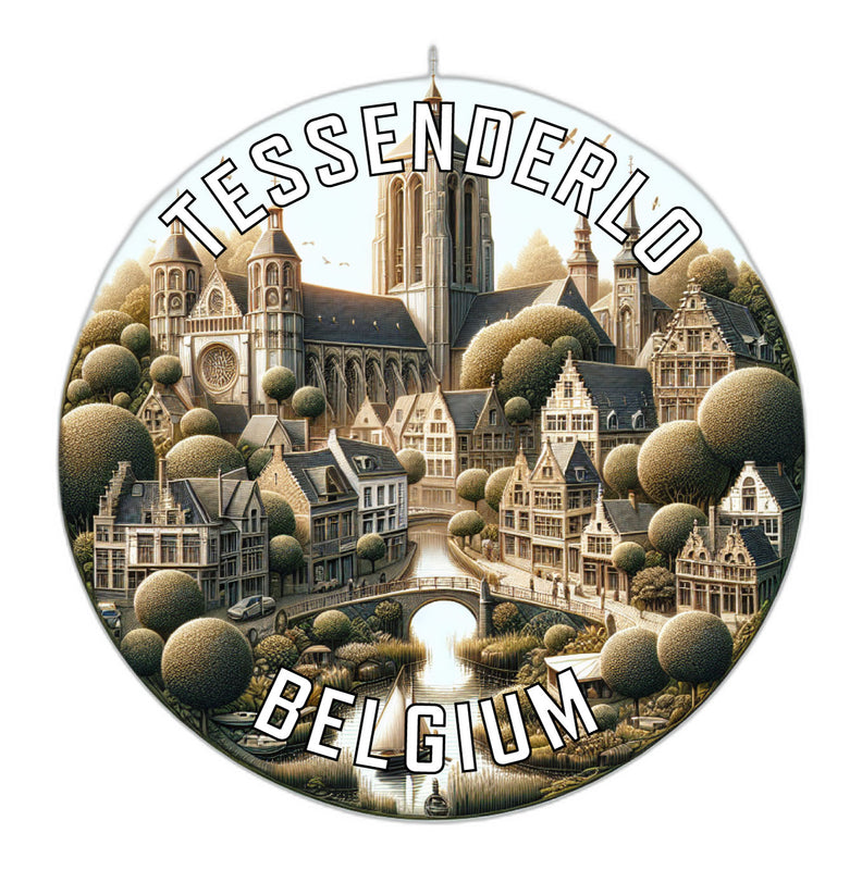 Tessenderlo Belgium Souvenir Die Cut Flat Magnet 6-Inch