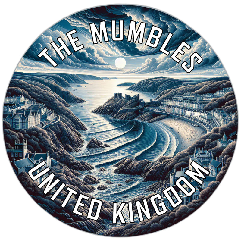 The Mumbles United Kingdom Souvenir Vinyl Decal Sticker 4-Inch