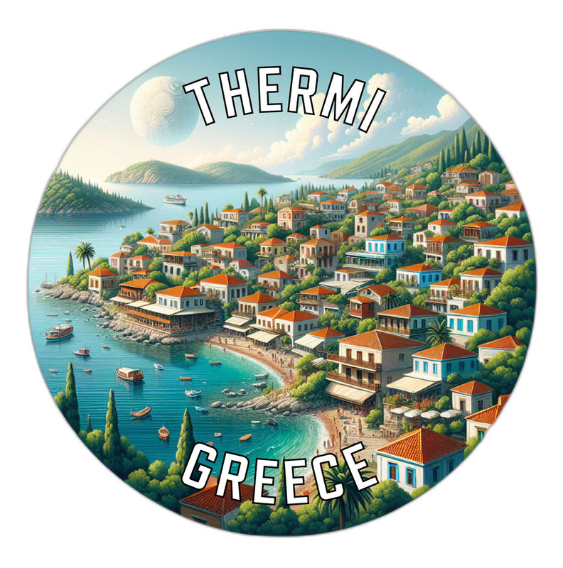 Thermi Greece Souvenir Die Cut Flat Magnet 3-Inch