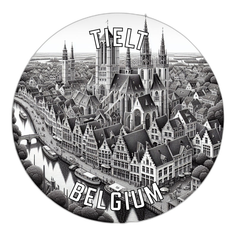 Tielt Belgium Souvenir Die Cut Flat Magnet 3-Inch
