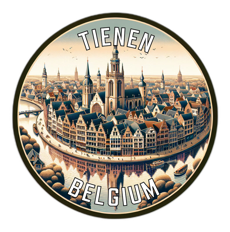 Tienen Belgium Souvenir Die Cut Flat Magnet 2-Inch