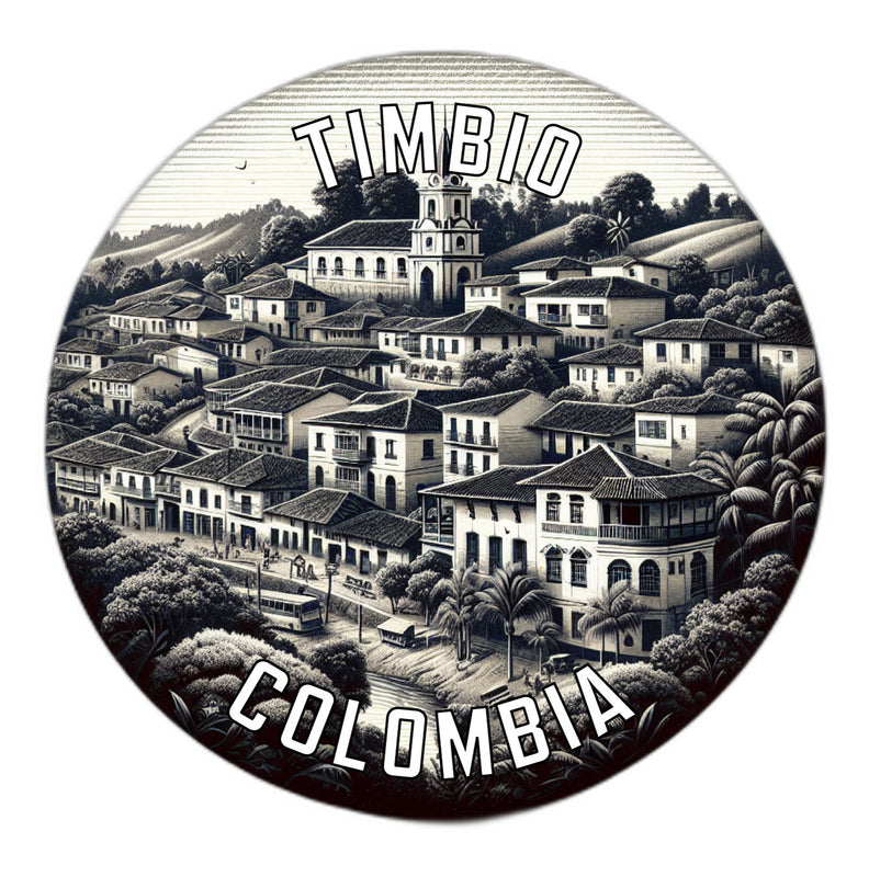 Timbio Colombia Souvenir Die Cut Flat Magnet 2-Inch