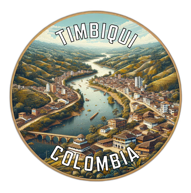 Timbiqui Colombia Souvenir Die Cut Flat Magnet 2-Inch