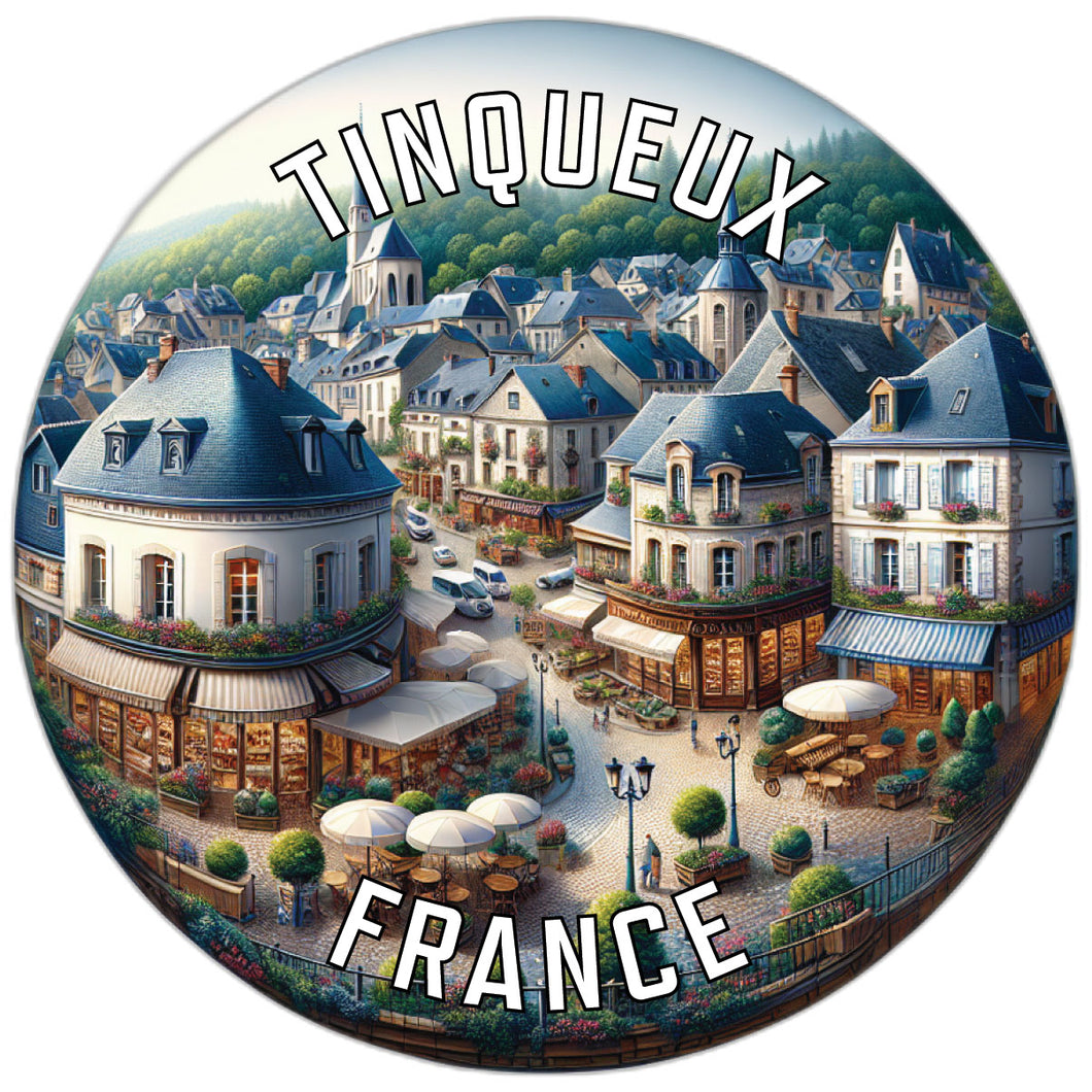 Tinqueux France Souvenir Die Cut Flat Magnet 6-Inch
