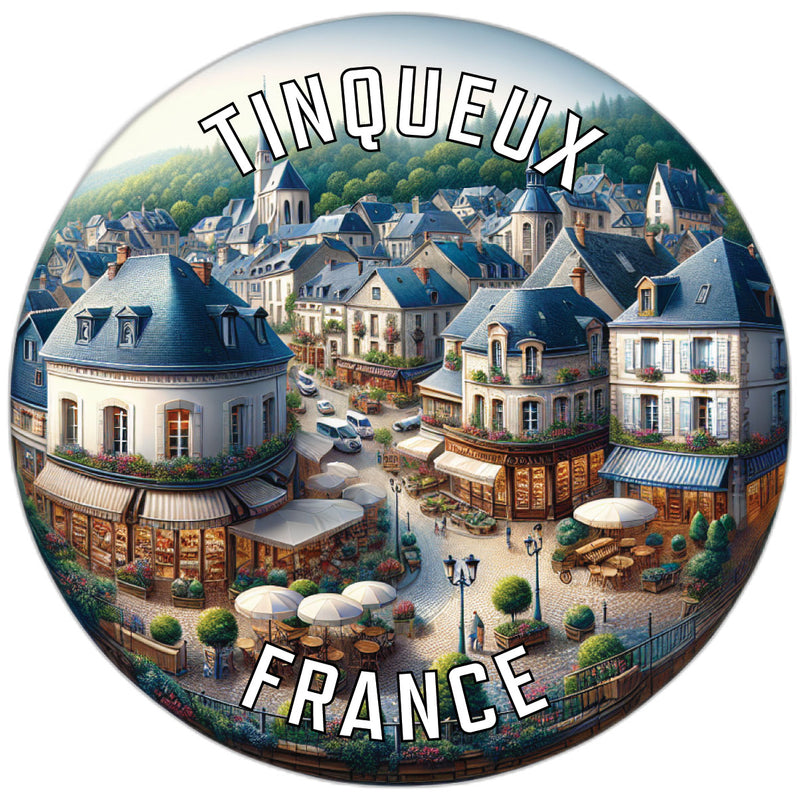 Tinqueux France Souvenir Die Cut Flat Magnet 6-Inch