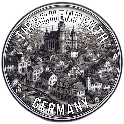 Tirschenreuth Germany Souvenir Die Cut Flat Magnet 6-Inch