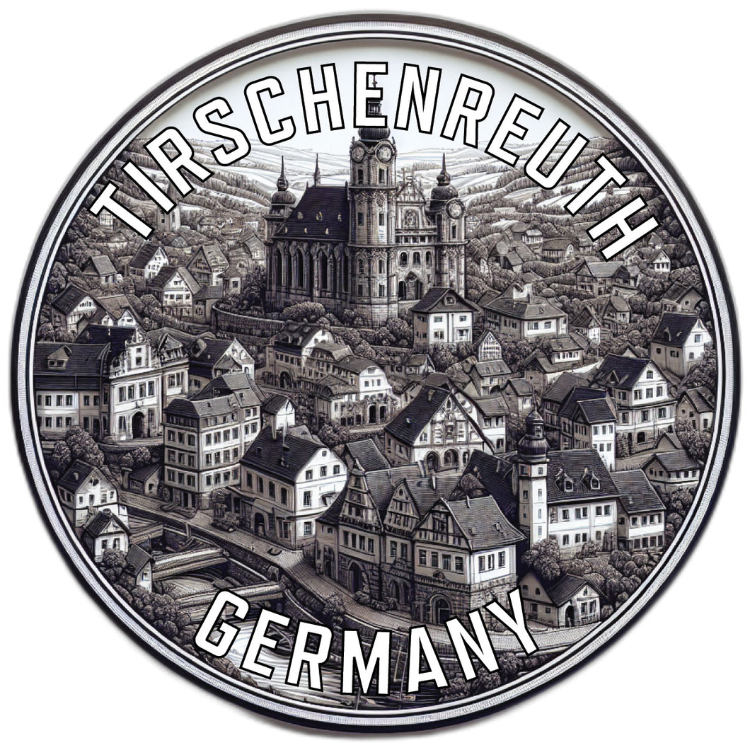 Tirschenreuth Germany Souvenir Die Cut Flat Magnet 6-Inch