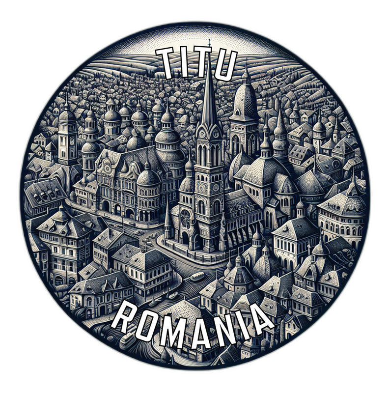 Titu Romania Souvenir Vinyl Decal Sticker 6-Inch