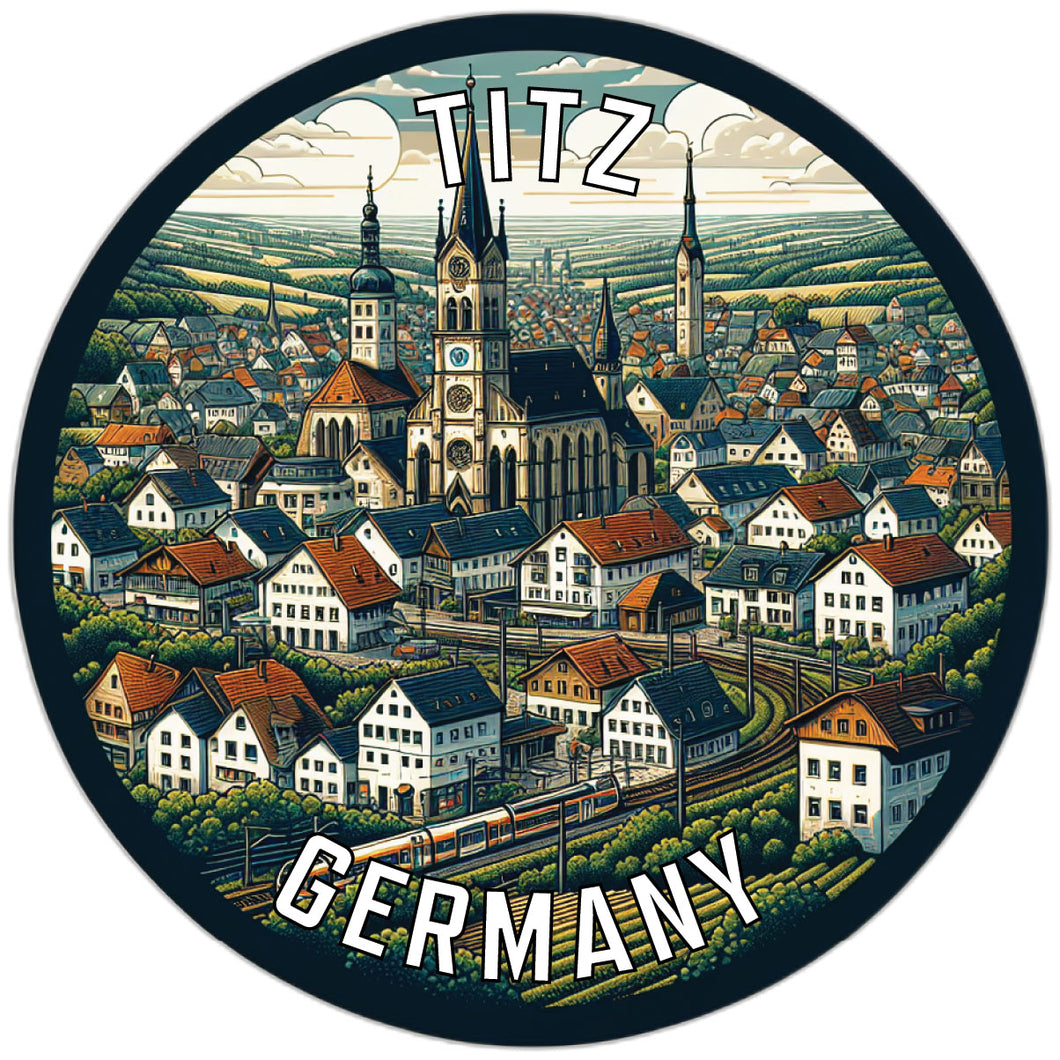 Titz Germany Souvenir Die Cut Flat Magnet 6-Inch