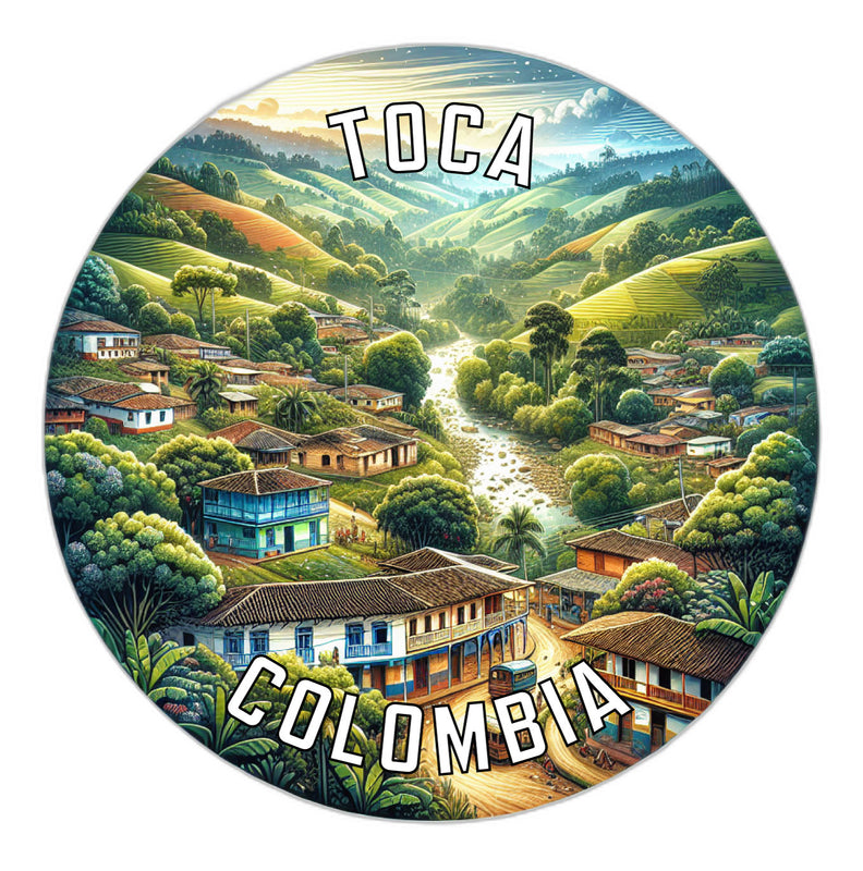 Toca Colombia Souvenir Vinyl Decal Sticker 2-Inch
