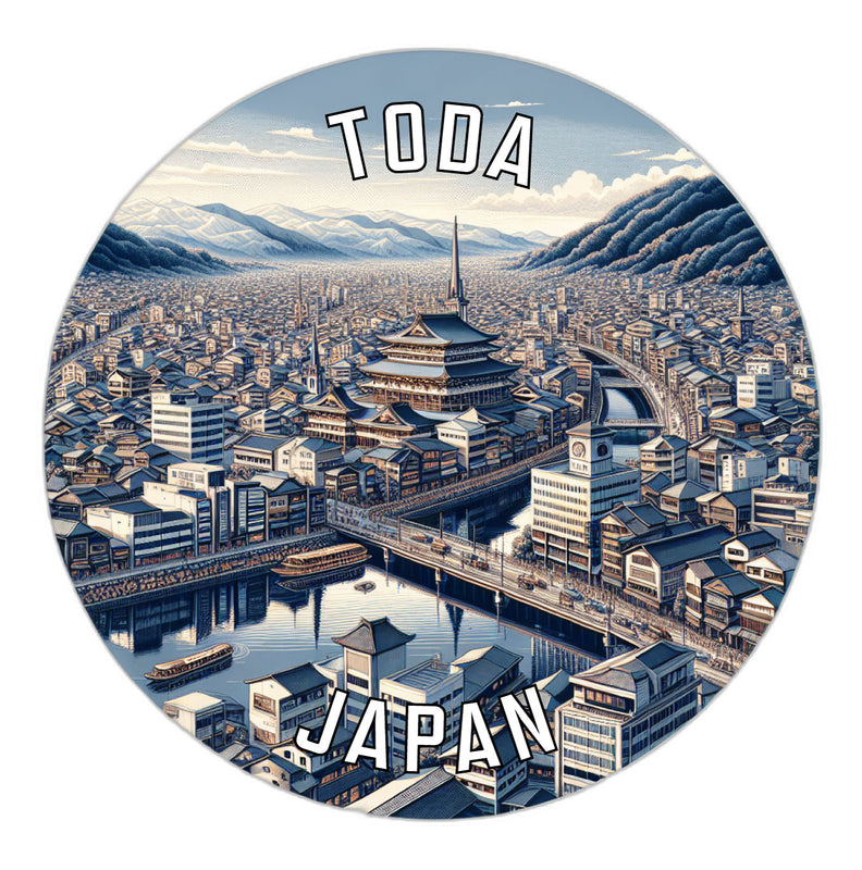 Toda Japan Souvenir Die Cut Flat Magnet 2-Inch