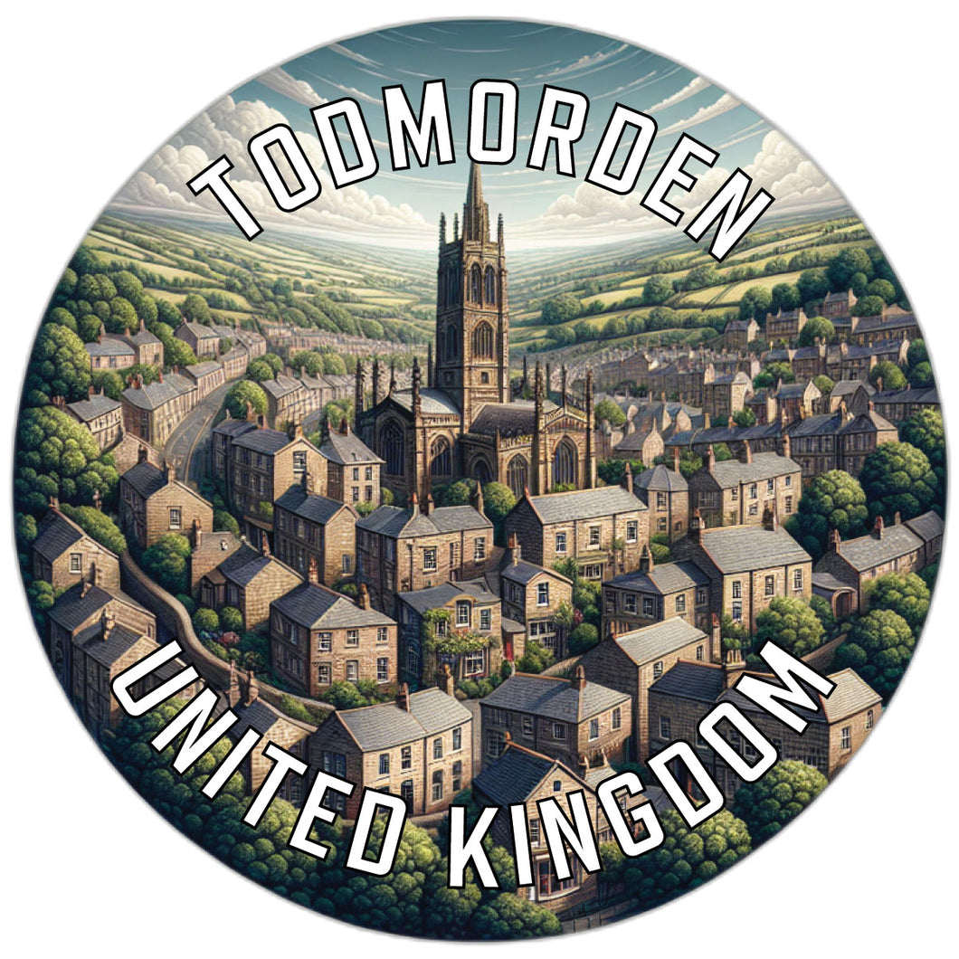 Todmorden United Kingdom Souvenir Die Cut Flat Magnet 2-Inch