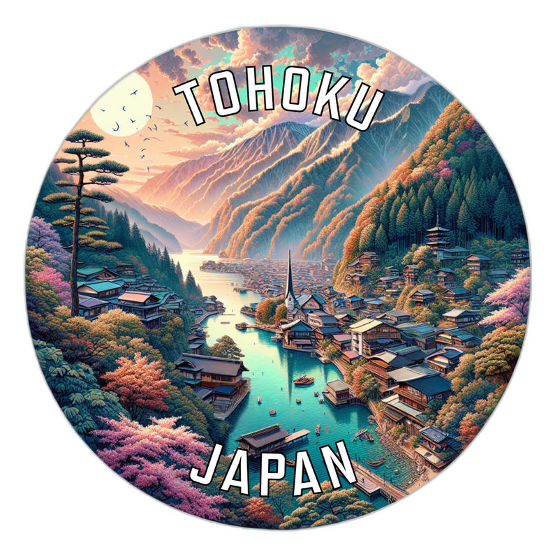 Tohoku Japan Souvenir Die Cut Flat Magnet 2-Inch
