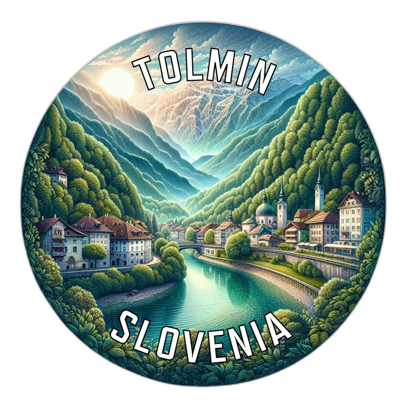 Tolmin Slovenia Souvenir Die Cut Flat Magnet 2-Inch