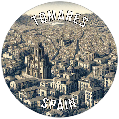 Tomares Spain Souvenir Die Cut Flat Magnet 2-Inch