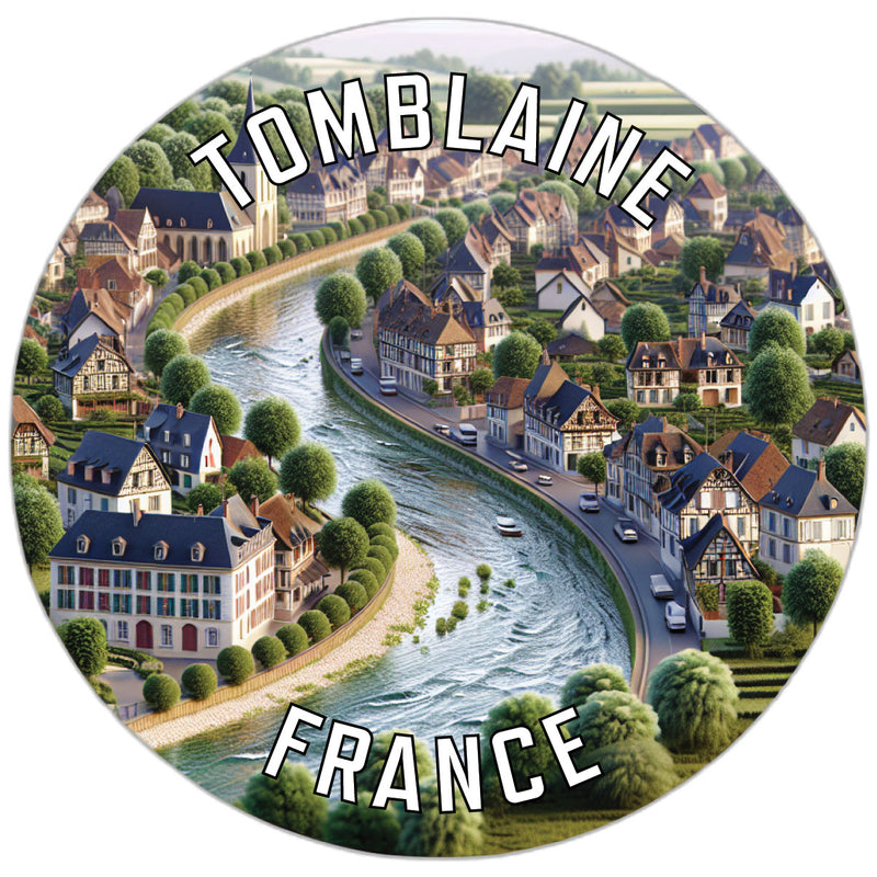 Tomblaine France Souvenir Die Cut Flat Magnet 6-Inch