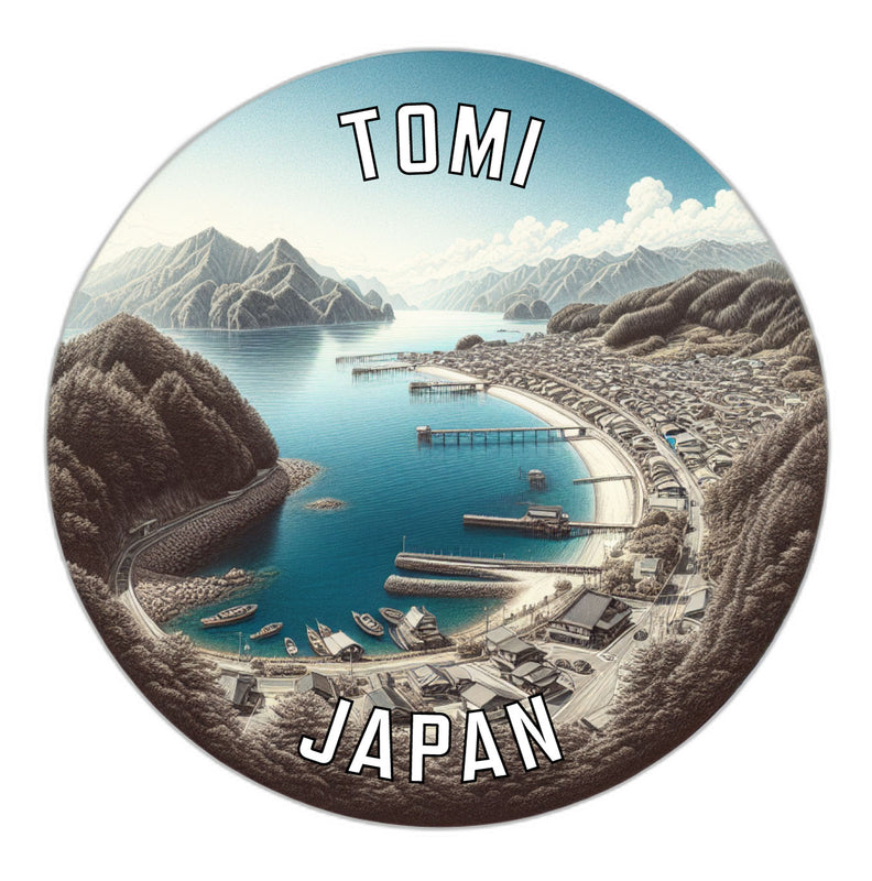 Tomi Japan Souvenir Die Cut Flat Magnet 4-Inch