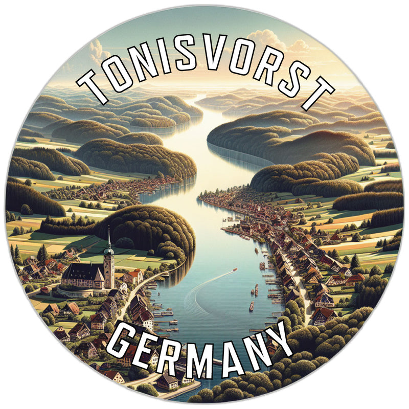 Tonisvorst Germany Souvenir Die Cut Flat Magnet 6-Inch