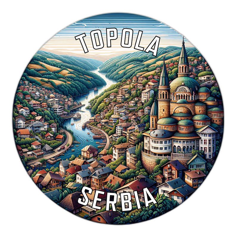 Topola Serbia Souvenir Die Cut Flat Magnet 2-Inch