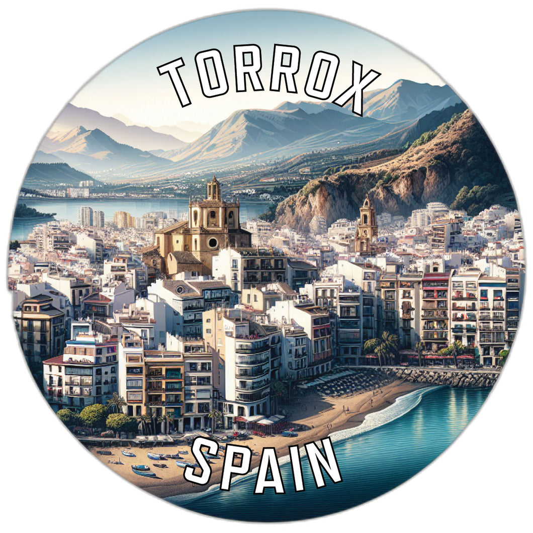 Torrox Spain Souvenir Die Cut Flat Magnet 4-Inch