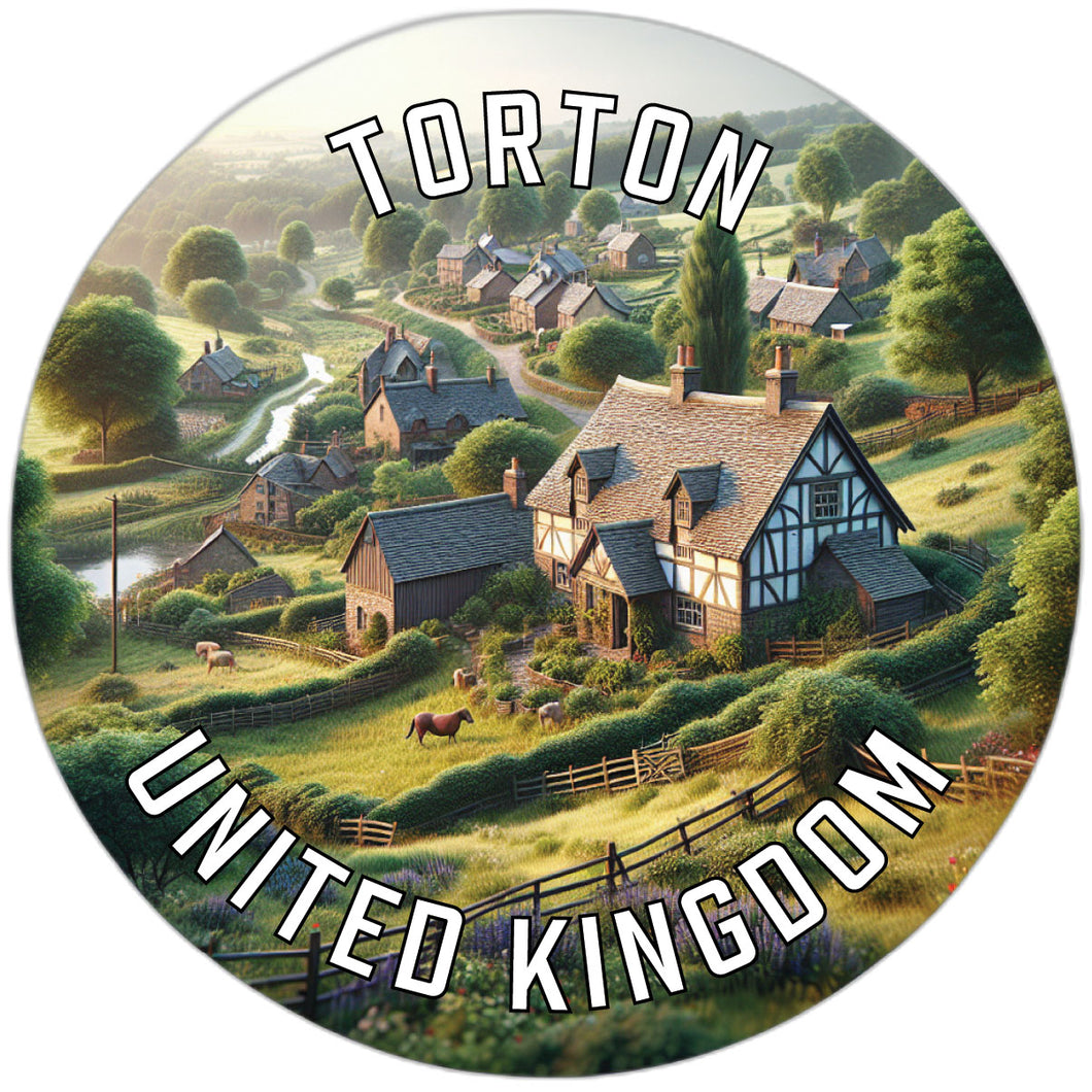Torton United Kingdom Souvenir Die Cut Flat Magnet 6-Inch