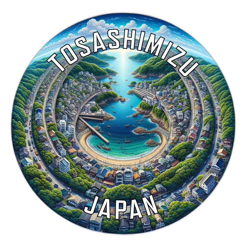 Tosashimizu Japan Souvenir Die Cut Flat Magnet 2-Inch