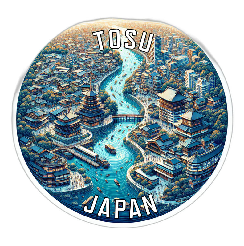 Tosu Japan Souvenir Vinyl Decal Sticker 2-Inch