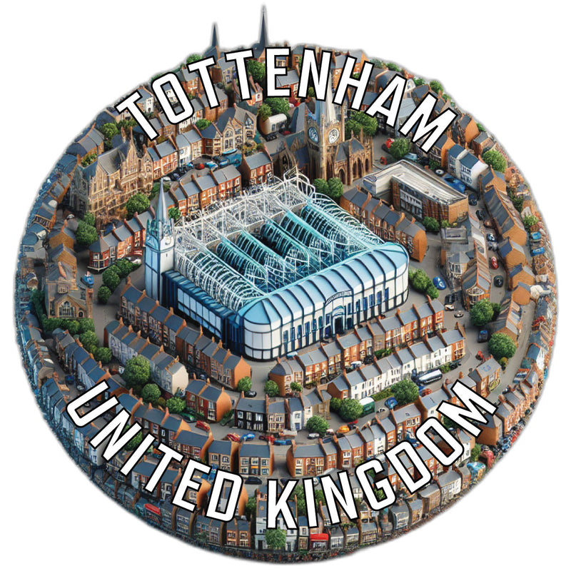 Tottenham United Kingdom Souvenir Die Cut Flat Magnet 2-Inch