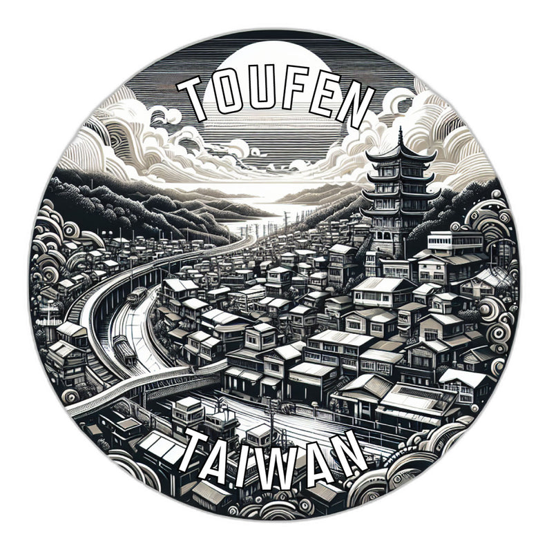 Toufen Taiwan Souvenir Die Cut Flat Magnet 6-Inch