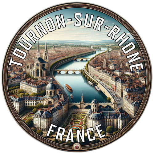 Tournon sur Rhone France Souvenir Die Cut Flat Magnet 2-Inch