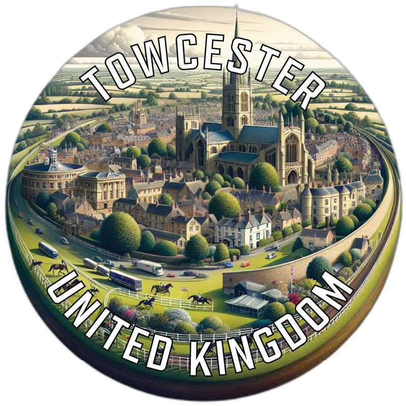 Towcester United Kingdom Souvenir Die Cut Flat Magnet 6-Inch