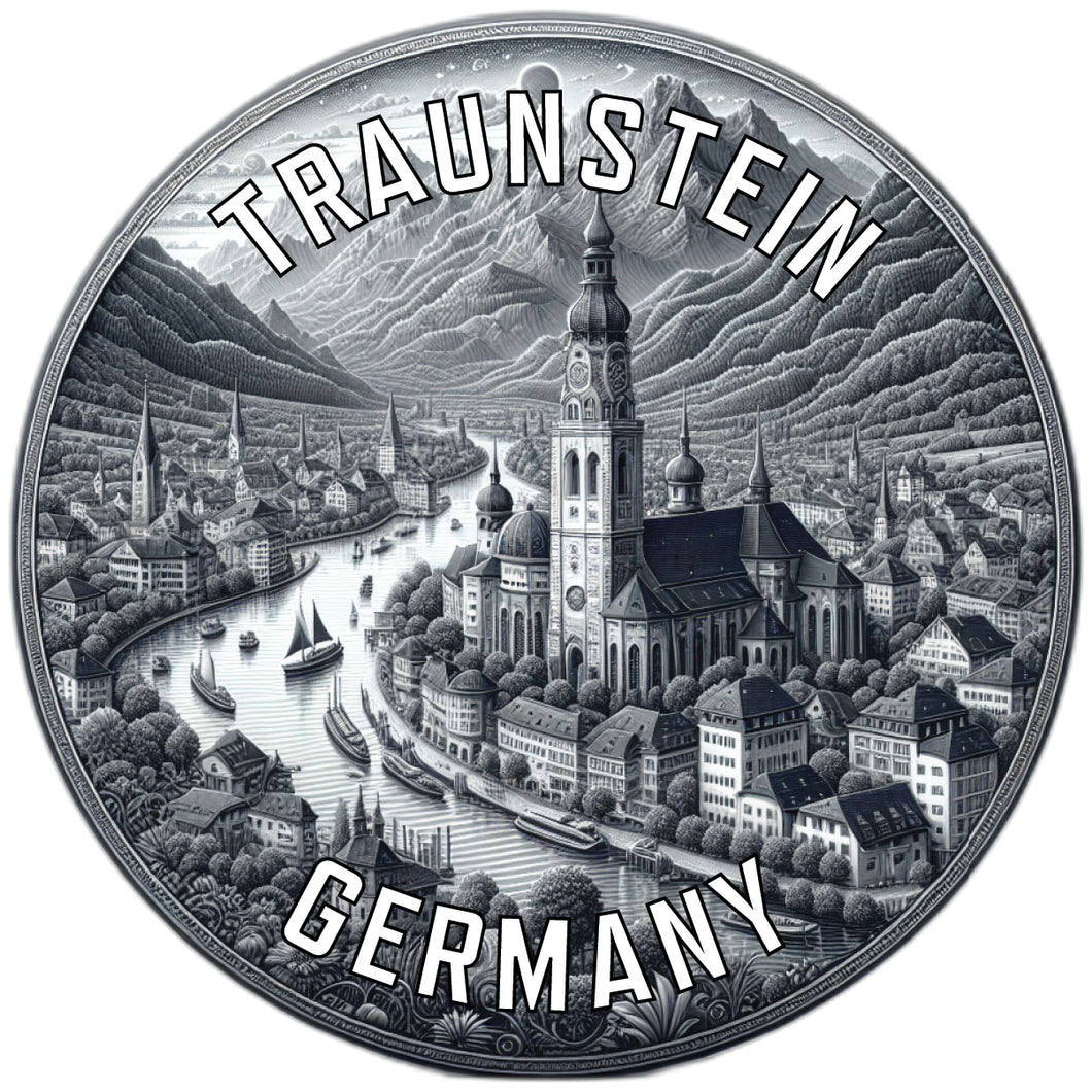 Traunstein Germany Souvenir Die Cut Flat Magnet 2-Inch