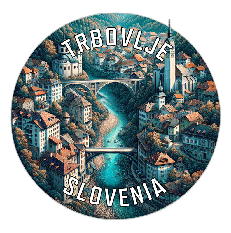 Trbovlje Slovenia Souvenir Die Cut Flat Magnet 2-Inch