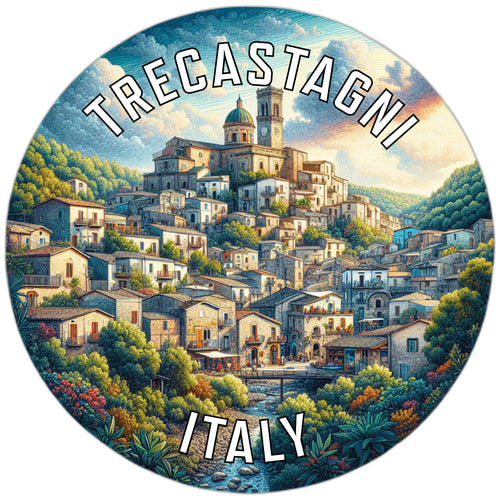 Trecastagni Italy Souvenir Die Cut Flat Magnet 6-Inch