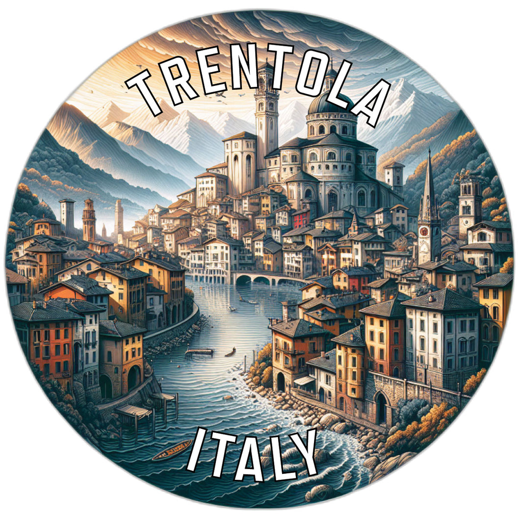 Trentola Italy Souvenir Die Cut Flat Magnet 2-Inch