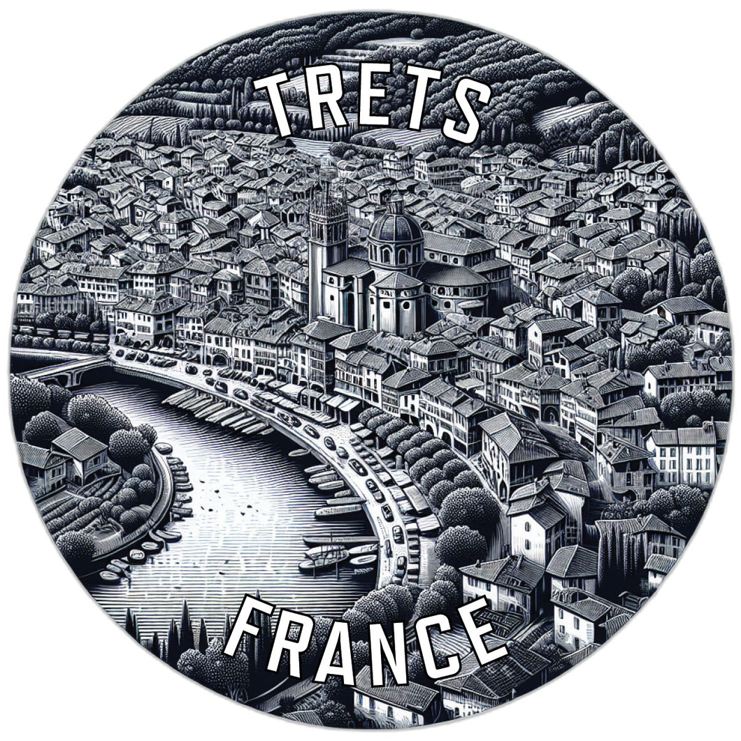 Trets France Souvenir Die Cut Flat Magnet 6-Inch