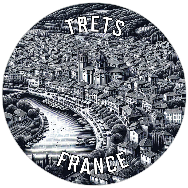 Trets France Souvenir Die Cut Flat Magnet 6-Inch