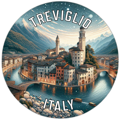 Treviglio Italy Souvenir Die Cut Flat Magnet 2-Inch