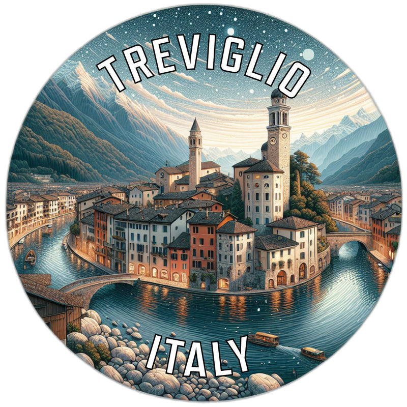Treviglio Italy Souvenir Die Cut Flat Magnet 2-Inch