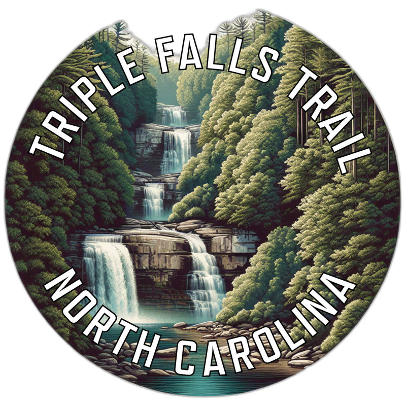 Triple Falls Trail Souvenir Die Cut Flat Magnet 6-Inch