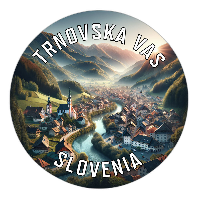 Trnovska Vas Slovenia Souvenir Die Cut Flat Magnet 6-Inch