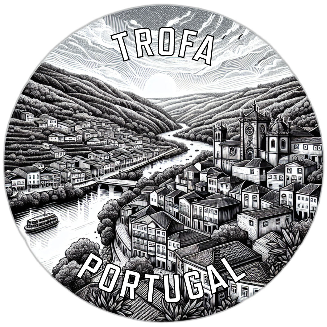 Trofa Portugal Souvenir Die Cut Flat Magnet 3-Inch
