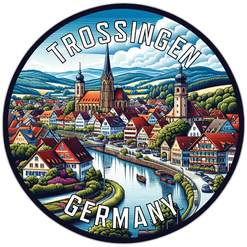 Trossingen Germany Souvenir Die Cut Flat Magnet 2-Inch
