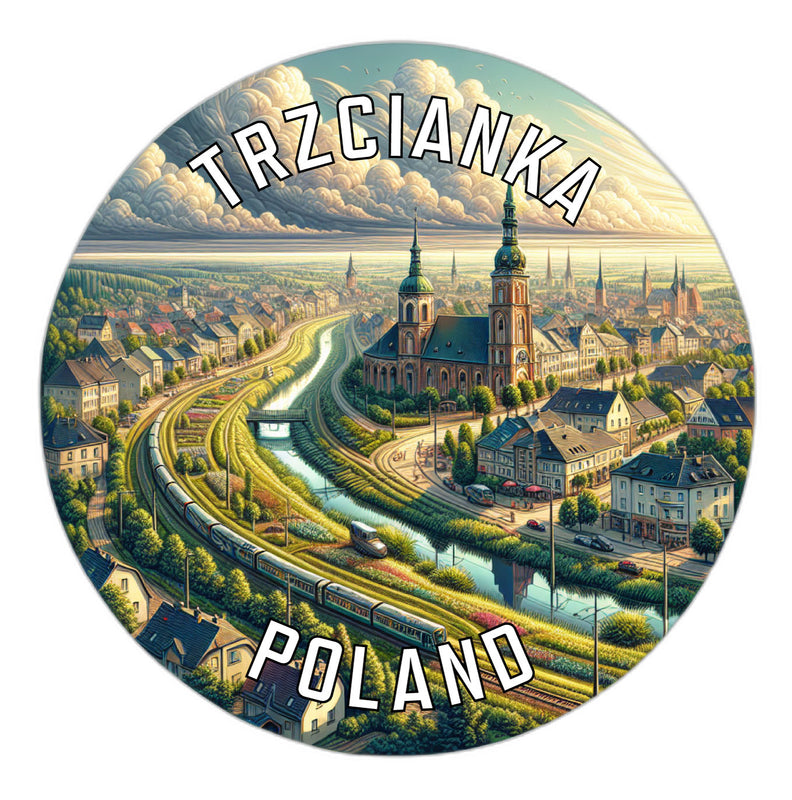 Trzcianka Poland Souvenir Die Cut Flat Magnet 2-Inch