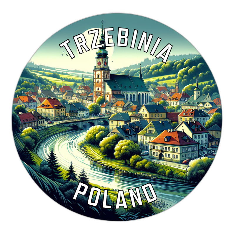 Trzebinia Poland Souvenir Die Cut Flat Magnet 4-Inch