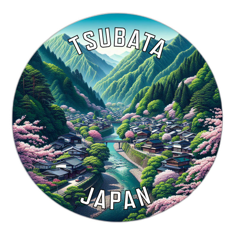 Tsubata Japan Souvenir Die Cut Flat Magnet 3-Inch